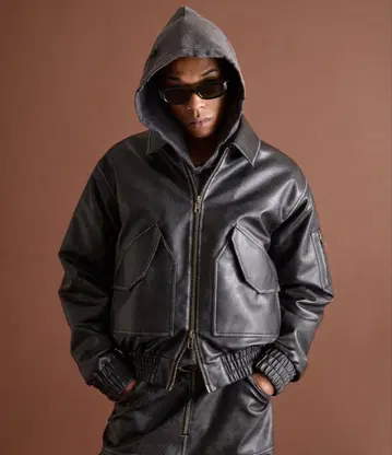 ANDER HUNK 언더한클 가죽 플라이트 자켓