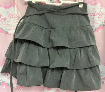 에블린 evelyn 플레어 스커트 그레이 미니