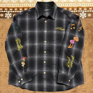XLARGE (엑스라지) 플란넬 셔츠 와펜 자수 S사이즈