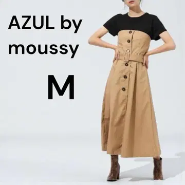 새상품급 AZUL by moussy 버튼 달린 드레스 M 아줄바이마우지