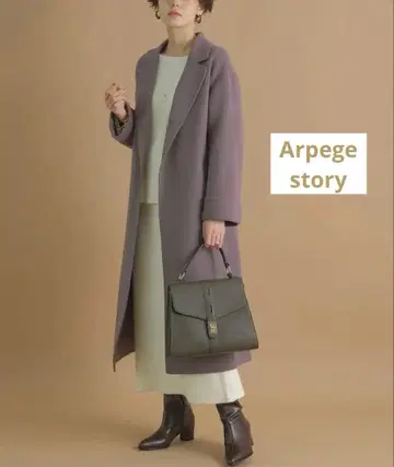 새상품급 [Arpege story] 리버 컬러 코트 1 차콜 그레이