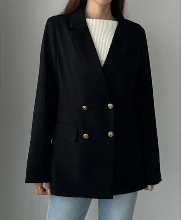 Louere 골드 버튼 테일러드 자켓