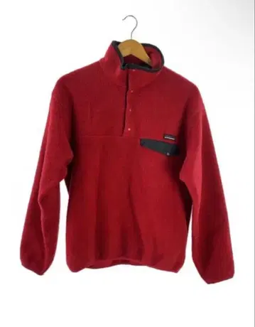 레어 눈 없음 90s USA Patagonia 신틸라 스냅T 빨간색