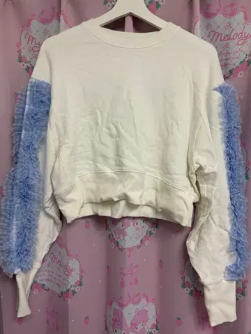 furfur 맨투맨 스카이블루 화이트 프릴