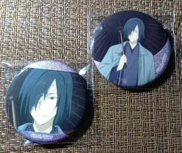 나츠메 우인장 마토바 세이지 비오는 날 글리터 캔뱃지 2개 세트