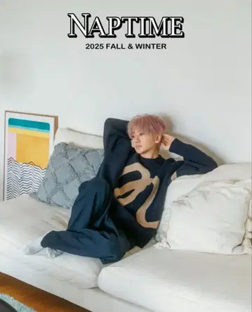 [ 미개봉 새상품 ] Naptime Nissy 니트 풀오버 네이비