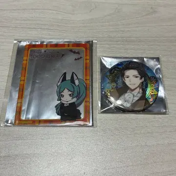 메이지 도쿄  후지타 고로 오자키 홍엽 아크릴 카드 캔뱃지