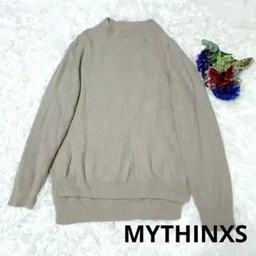 MYTHINXS 니트 캐시미어 혼방 남성용 모크넥 XL 베이지