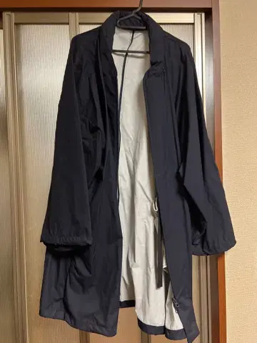 이자가마쿠라 나일론 롱 자켓 네이비