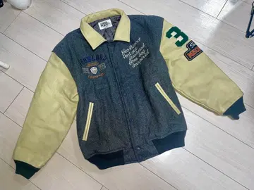 NEO BLOOD 바시티 자켓 그레이/베이지