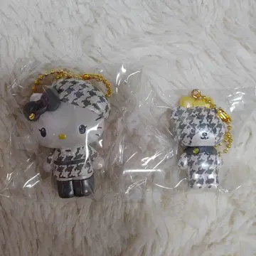 헬로키티 시크릿 마스코트 참 모노크롬 걸리시 2종 세트