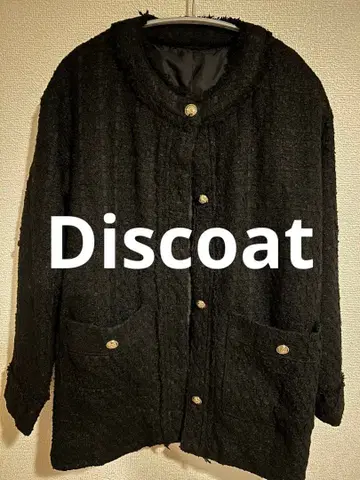 Discoat 디스코트 트위드 자켓 블랙
