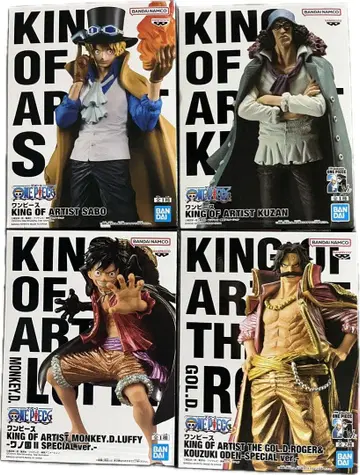 원피스 KING OF ARTIST 루피 로저 사보 쿠잔 4개