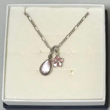 lemontree 드롭 플라워 쉘 목걸이 925 실버