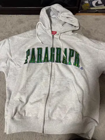 PARAGRAPH 그레이 집업 후디