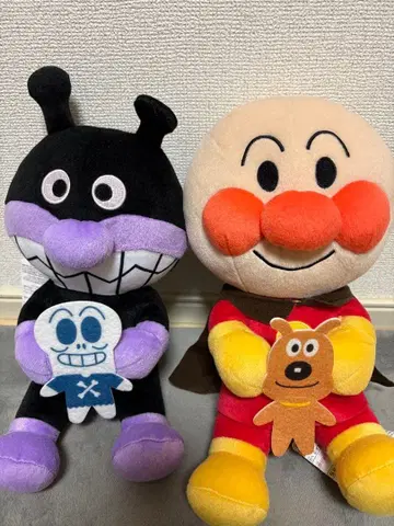 호빵맨 세균맨 봉제 인형 세트 약 30cm