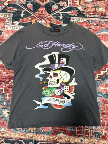 ED Hardy 스컬 그레이 T셔츠 L