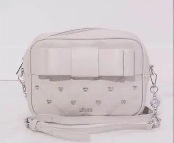 Pium 하트 퀼팅 리본 미니백 핑크