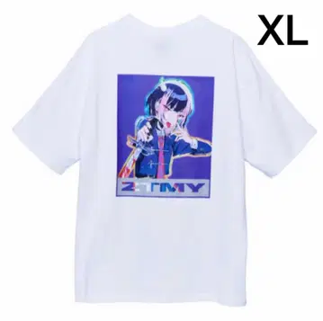 레어. 계속 한밤중이면 좋을 텐데 잔키니라 T셔츠 화이트 XL 사이즈