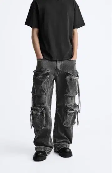 ZARA UTILITY 카고 팬츠 데님