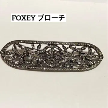 FOXEY 브로치 오벌 큐빅
