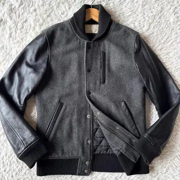 새상품급 ID 어반 리서치 램 가죽 양가죽 바시티 자켓 충전솜 그레이 L