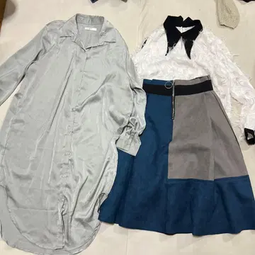 새상품급 미사용 새상품 포함 여성용 코디 묶음 판매 데님 니트 스커트 M