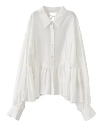 코코딜 개더 페플럼 셔츠