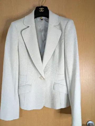 LINK IT ALL 화이트 테일러드 자켓 원버튼 40