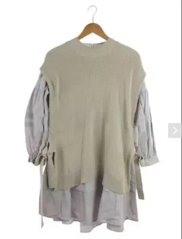 SNIDEL 오버 베스트 니트 레이어드 풀오버