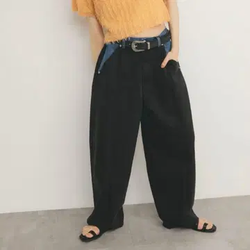 KBF 바이컬러 코쿤 팬츠