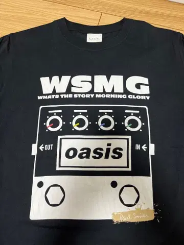 한정판 스티커 포함 OASIS paul smith 콜라보 T셔츠