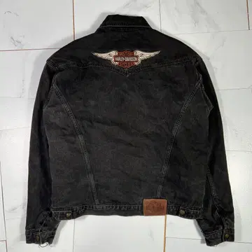 캐나다제 HARLEY-DAVIDSON 블랙 데님 자켓 퀼팅