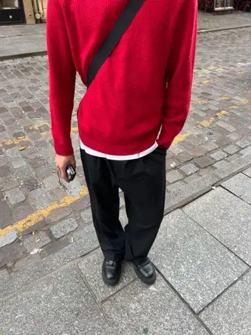 A.P.C. red knit sweater Made in Romania