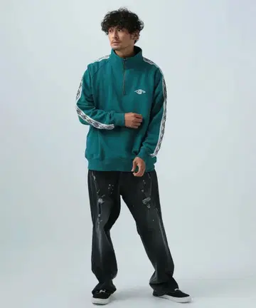 UMBRO x BAYFLOW 로고 하프 지퍼 풀오버