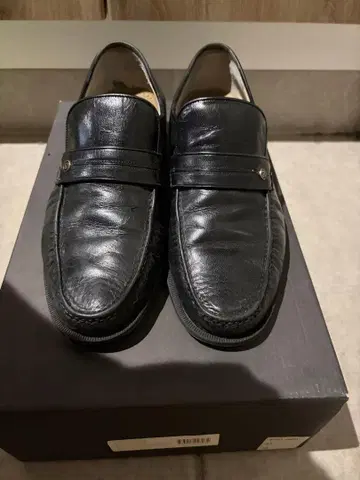 마렐리 블랙 가죽 로퍼