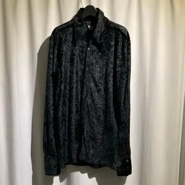 영국제 [ dispensary ] vintage 벨루어 셔츠 블랙