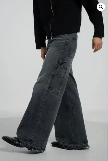 UNAILE 페인터 와이드 플레어 데님 M 사이즈