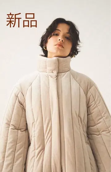 택 포함 새상품, 정가 44000엔! MECRE* 퀼팅 스티치 패딩 코트