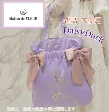 새상품 메종 드 플뢰르 데이지 더블 리본 개더 토트백 디즈니