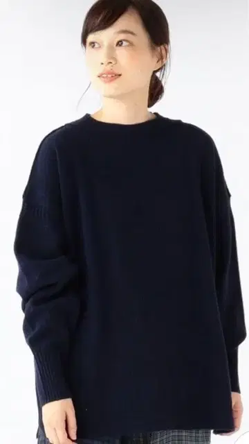 BEAMS BOY 네이비 니트 스웨터 긴팔