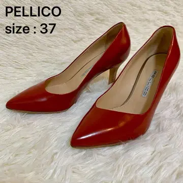 [컨디션 최상] PELLICO 가죽 스틸레토 펌프스 37 펠리코