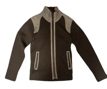 Avirex 브라운 집업 니트 M