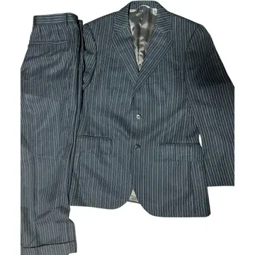 더 수트 컴퍼니 쓰리피스 수트 스트라이프 S 상당 블랙