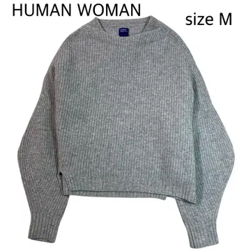 [ size M ] HUMAN WOMAN 울 니트 울 100% 그레이