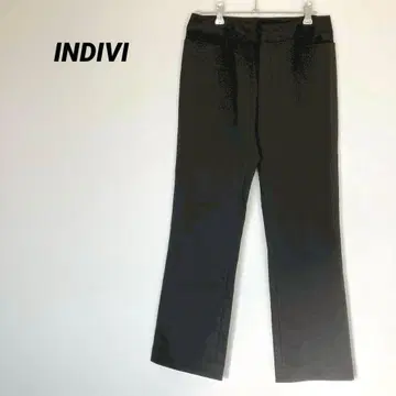 인디비 블랙 플레어 팬츠 사이드 포켓 사이즈 38 슬랙스