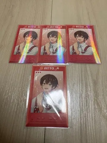 STPR POP UP 앗토군 포토 카드 홀로그램 노멀 4장 세트