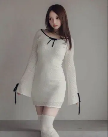 andmary Lily crochet mini dress