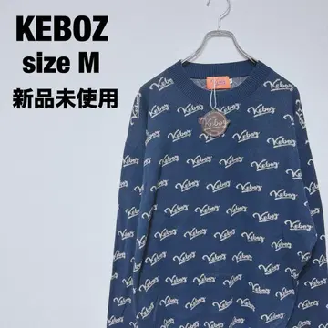 KEBOZ 네이비 로고 니트 올 패턴 M 미사용 새상품