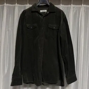 미사용 새상품 Caban 코듀로이 셔츠 자켓 그린 L 사이즈